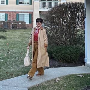 Colorblocked Turnlock Trench Coat